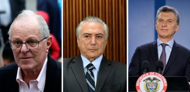 Analista coloca em questão a força de PKK, no Peru, Temer, no Brasil, e Macri, na Argentina, para fazer mudanças  - AFP e Reuters