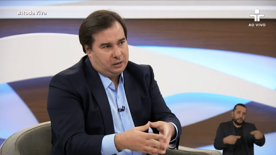O presidente da Câmara, Rodrigo Maia (DEM), em entrevista ao Roda Viva - Reprodução/TV Cultura