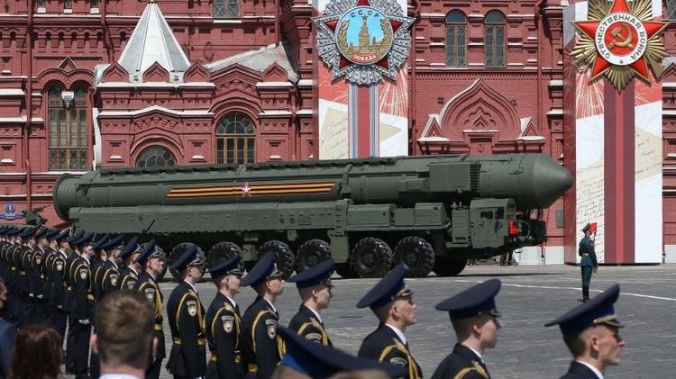 O poderio nuclear russo foi exibido em 2021, na celebração pela vitória na Segunda Guerra - Mikhail Svetlov/Getty Images - Mikhail Svetlov/Getty Images
