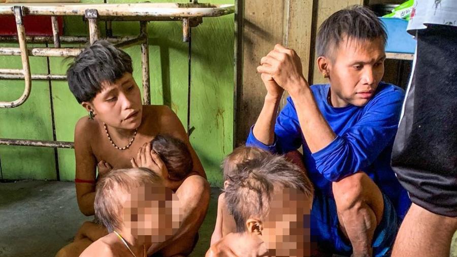 Indígenas Yanomami em Roraima, sofrendo com crise humanitária e desassistência governamental - Junior Yanomami/Condisi-YY