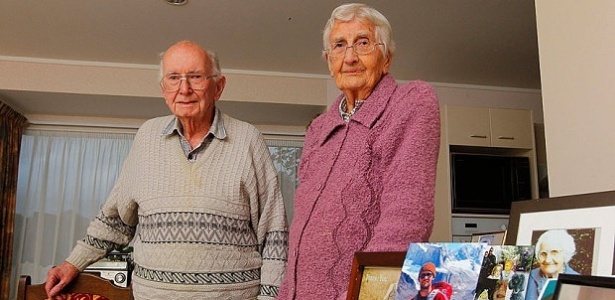 O casal Hugh Nees, 94, e Joan, 92. Segundo a filha, eles queriam "morrer juntos" - Getty Images