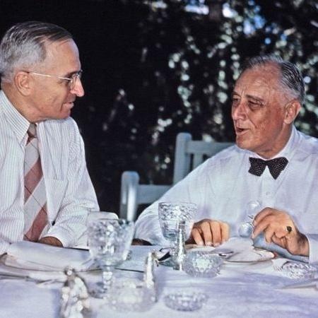 Truman era vice-presidente de FDR; quando este último morreu no cargo, Truman o sucedeu - Getty Images