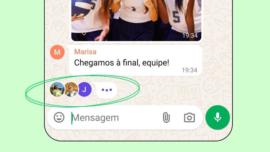 Função indicador de digitação no WhatsApp