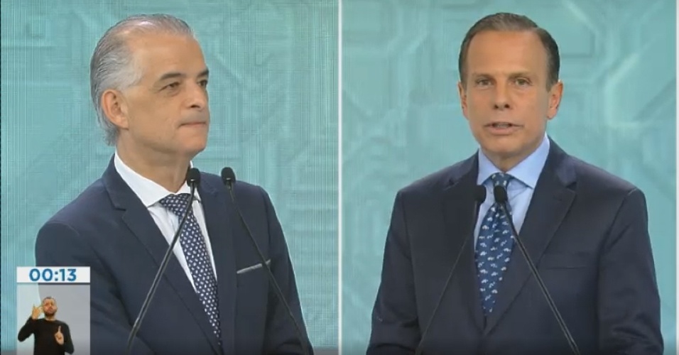 Márcio França (PSB) e João Doria (PSDB) participam do debate na Record