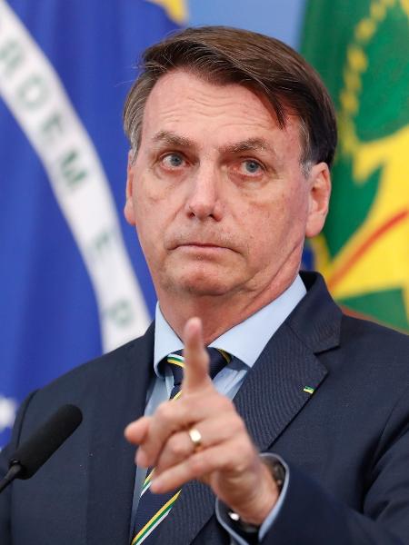 16.abr.2020 - O presidente Jair Bolsonaro (sem partido) durante anúncio de Nelson Teich como novo ministro da Saúde - Alan Santos/Presidência da República