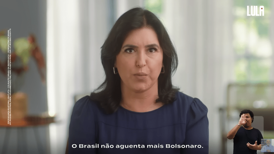 A senadora Simone Tebet (MDB) aparece na campanha de Lula (PT) - Reprodução/YouTube/Lula
