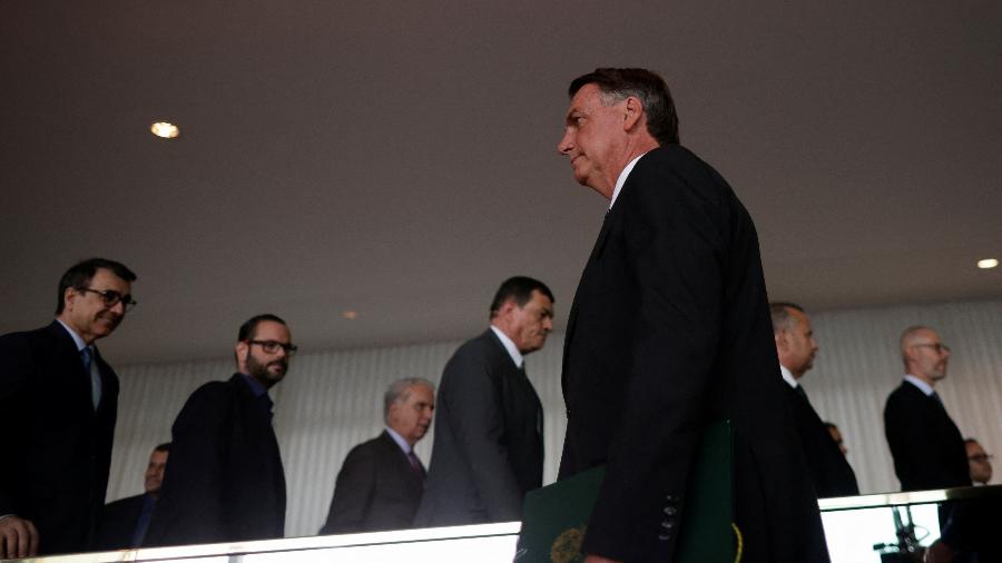O presidente Jair Bolsonaro (PL) no último pronunciamento à imprensa, em 1° de novembro - REUTERS/Adriano Machado