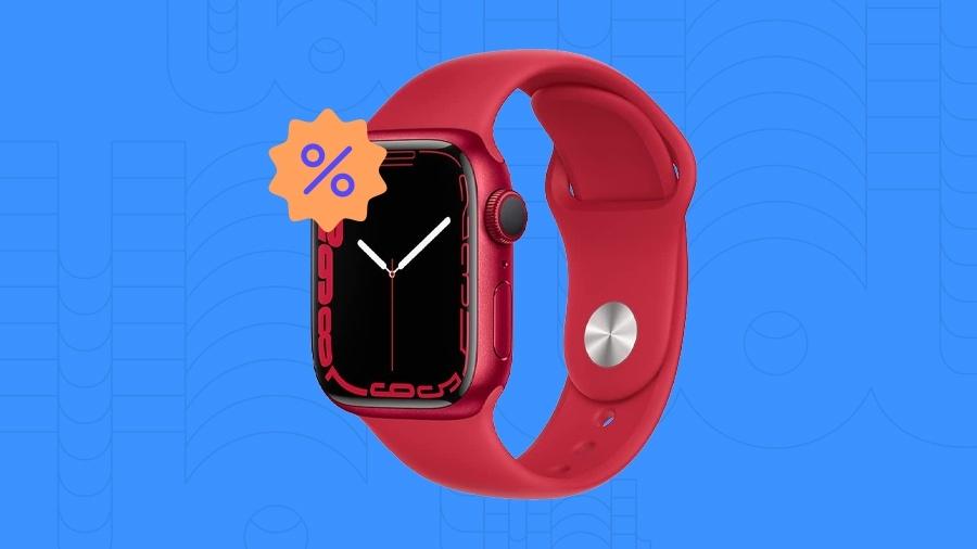 Apple Watch Series 7 está mais barato em versão na cor vermelha; confira se vale a pena comprar - Arte UOL/Divulgação