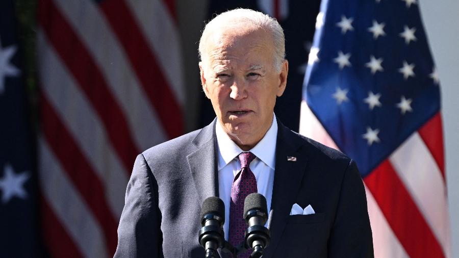 25.out.2023 - O presidente dos EUA, Joe Biden, durante coletiva conjunta com o primeiro-ministro da Austrália, Anthony Albanese