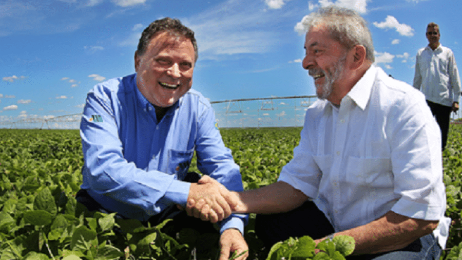Lula e Blairo Maggi, ex-ministro da Agricultura do petista e autor do projeto original no Senado do chamado "PL do Veneno"