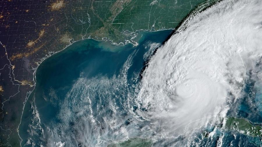 Imagem de satélite mostra movimentação do furacão Milton no Golfo do México