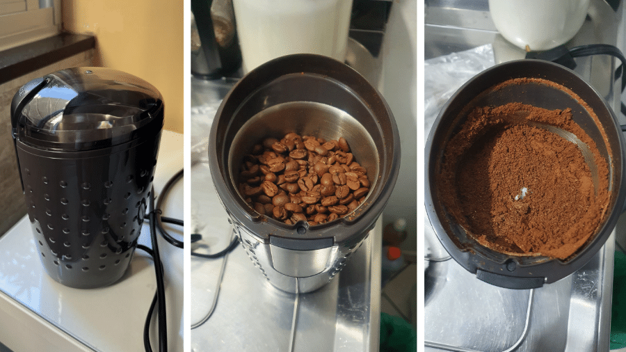 Moedor de café da Cadence tem tampa transparente 