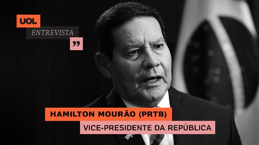 Vice-presidente Hamilton Mourão no UOL Entrevista (15/07/20) - Arte/UOL