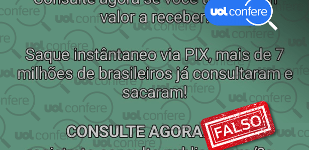 Trata-se de golpe, não existe valor a receber como saldo de transações via  Pix, diz Katarinhuk