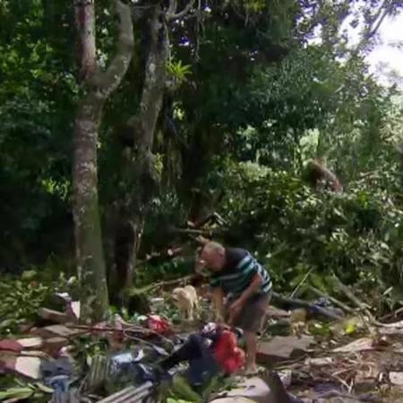 Homem morreu após ser soterrado em deslizamento de barreira, no Recife - Reprodução/TV Globo