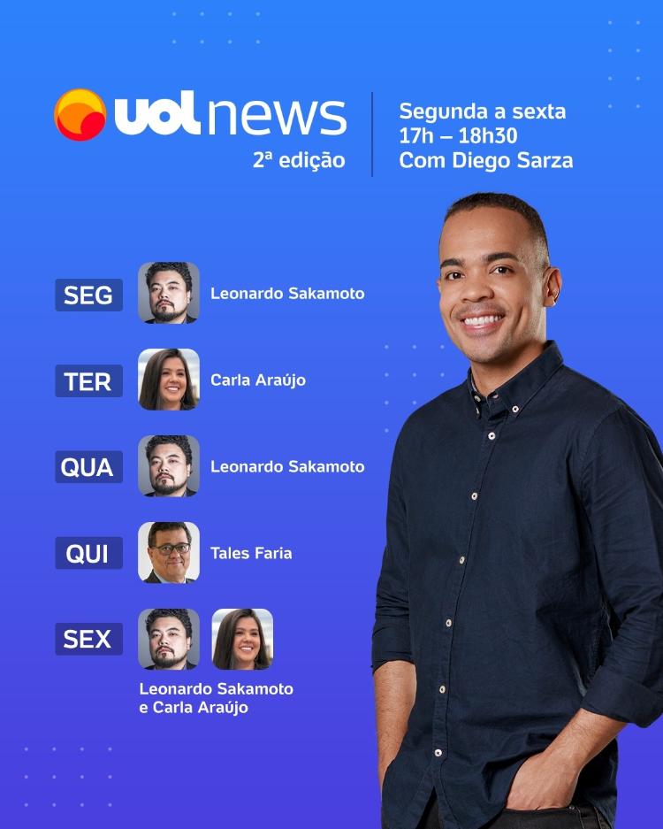 UOL News 2ª edição, com Diego Sarza