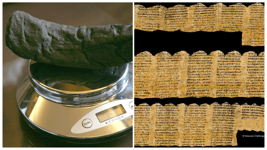 Três estudantes conseguiram decifrar partes do texto de um pergaminho soterrado pela erupção do Vesúvio
