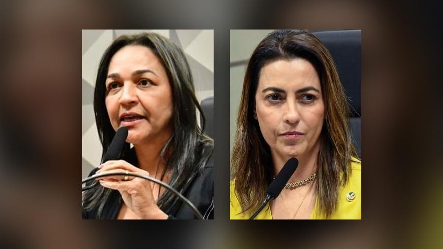 A partir da esq., as senadoras Eliziane Gama (PSD-MA) e Soraya Thronicke (Podemos-MS) - Arte/UOL