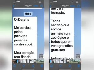 'Somos animais num zoológico', escreveu Marçal a Datena antes de debate