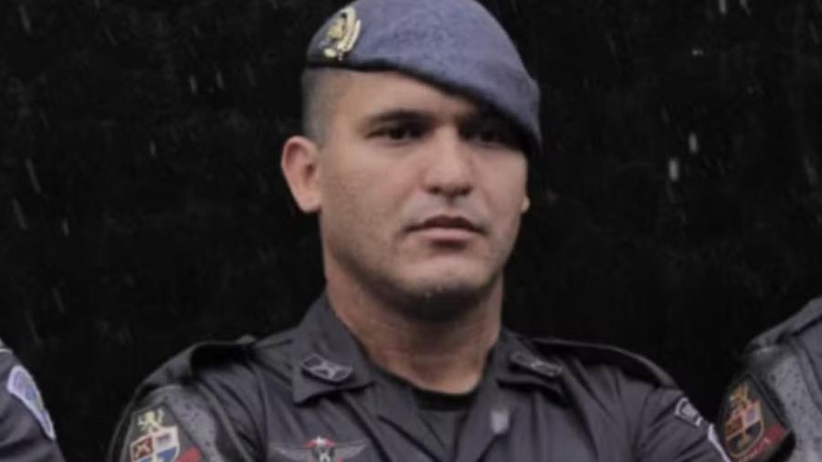 Alan Roberto de Freiras Silva, cabo da PM de 35 anos, morreu após ficar 33 dias internado em Ribeirão Preto (SP) ao engasgar com frango durante treinamento da Polícia Militar - Reprodução/Redes sociais