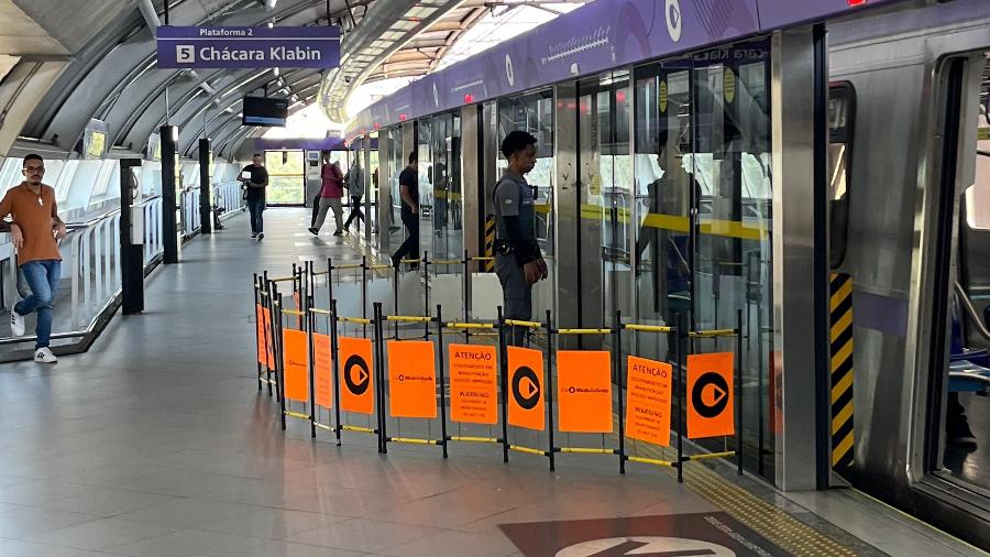 Estação Campo Limpo após morte de passageiro Estação Campo Limpo após morte de passageiro