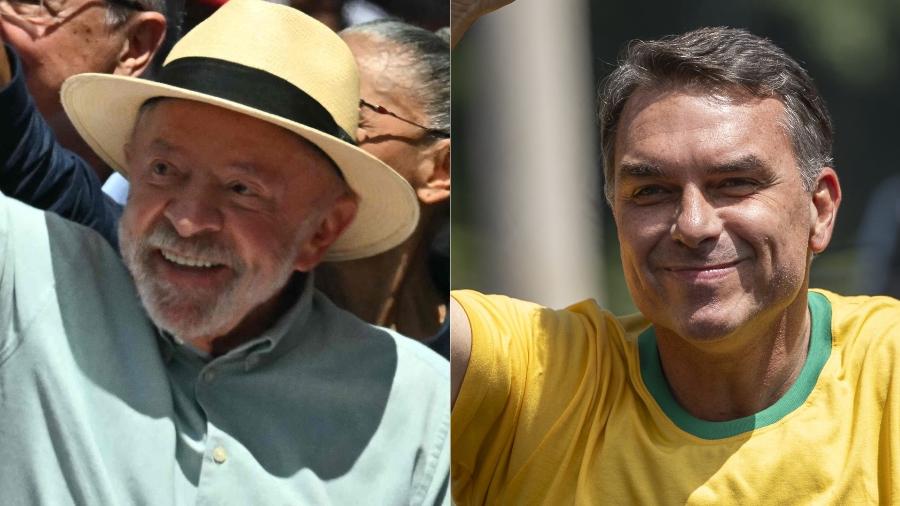 Lula e Flávio Bolsonaro