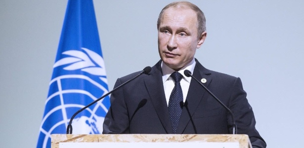 O presidente da Rússia, Vladimir putin, discursa na abertura da COP-21 - Efe