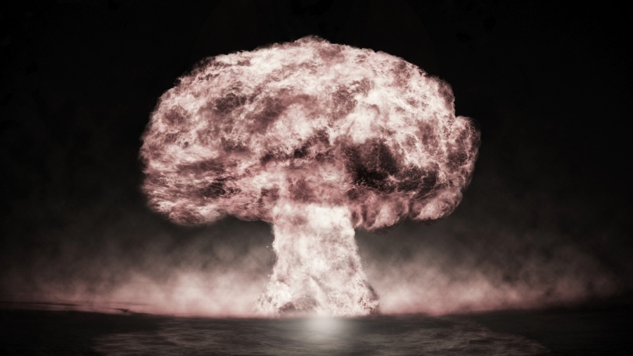 Imagem ilustrativa do efeito de uma bomba atômica