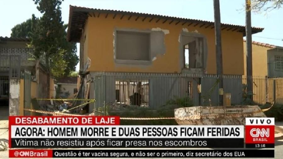 Desabamento de laje em São Paulo matou uma pessoa - Reprodução/CNN Brasil