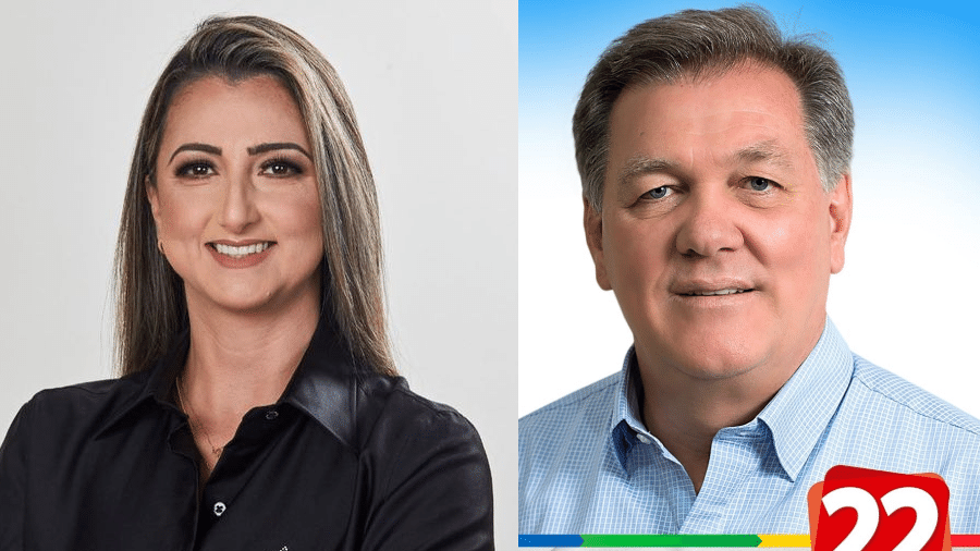 Os candidatos Rita de Cássia (PSD) e Edmilson (PL)  - Divulgação