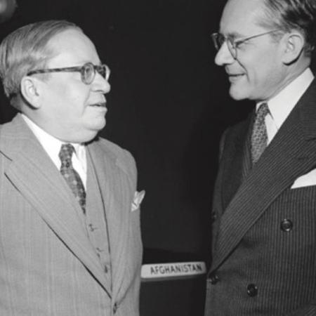 Embaixador Gilberto Amado e Raphael Lemkin, criador do termo genocídio, em 1948 - Foto: arquivo ONU