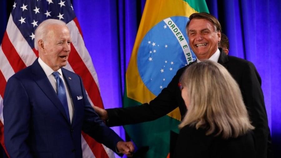 Segundo autoridades brasileiras, o clima do encontro entre Biden e Bolsonaro foi amistoso - ITAMARATY