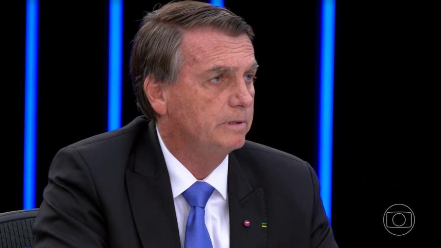 Jair Bolsonaro durante participação no "JN" - Reprodução/TV Globo