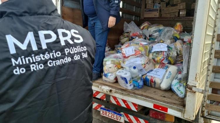 MP fez operação nesta terça-feira (4) em Palmares do Sul para apurar desvios de doações no RS