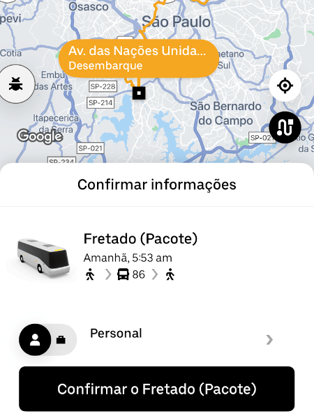 Uber Shuttle é a nova modalidade de transporte fretado disponível no app