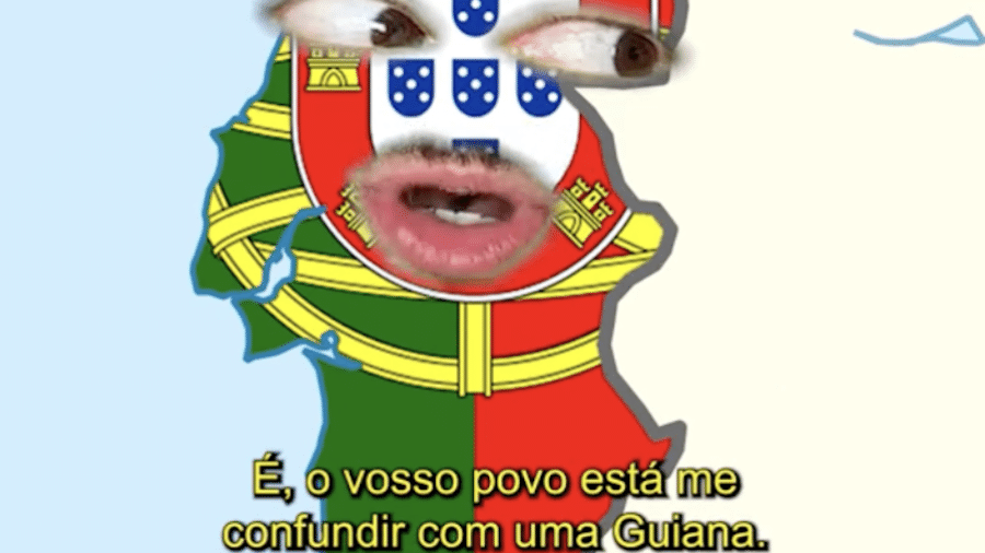 Um dos vídeos com o meme da 'Guiana Brasileira' Um dos vídeos com o meme da 'Guiana Brasileira'
