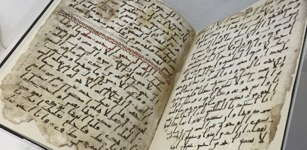 Pesquisadores de universidade inglesa encontraram os fragmentos do Alcorão - Universidade de Birmingham/EFE