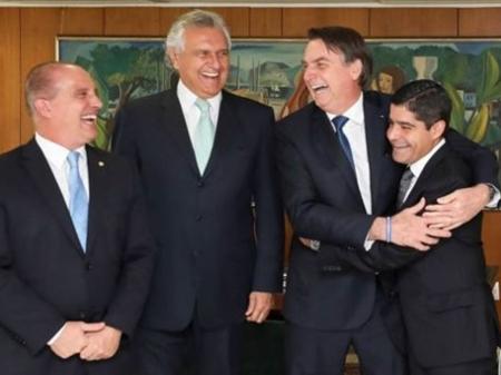 Da esq. para a dir.: Onyx Lorenzoni, Ronaldo Caiado, Jair Bolsonaro e ACM Neto. Raquel Dodge é próxima do governador de Goiás - Presidência da República/BBC