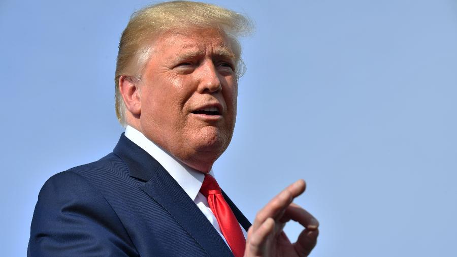 15.ago.2019 - O presidente dos EUA, Donald Trump - Nicholas Kamm/AFP