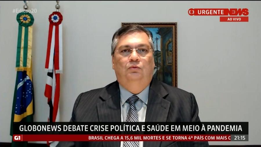 O governador do Maranhão, Flávio Dino, durante debate na Globo News - Reprodução/Globo News