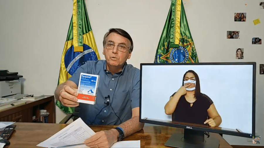 O presidente Jair Bolsonaro (sem partido), em sua live semanal - Reprodução/YouTube