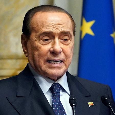 O ex-premiê da Itália Silvio Berlusconi na Câmara dos Deputados durante a consulta para a formação de um novo Governo em fevereiro de 2021 - Livio Anticoli / Pool / Insidefoto / Mondadori Portfolio via Getty Images