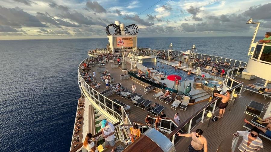 MSC Seaside não pode atracar na Bahia e dias de viagem foram reduzidos - Reprodução/Arquivo Pessoal