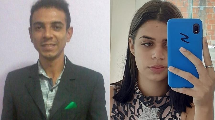 O assistente social Ronaldo dos Santos Lira (esquerda) é apontado pela Polícia Civil como autor da morte da adolescente Laryssa Victória (direita) - Reprodução