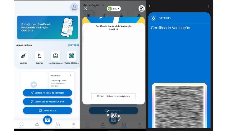 Passo a passo para inserir o certificado de vacinação de covid-19 na carteira virtual do Android - Reprodução - Reprodução