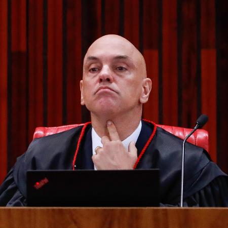 Presidente do Tribunal Superior Eleitoral, Alexandre de Moraes, durante julgamento do ex-presidente Jair Bolsonaro