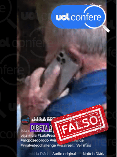 11.jun.2025 - Vídeo enganoso apresenta um alegações inconsistentes sobre soltura de Poze do Rodo - Arte/UOL sobre Reprodução Facebook
