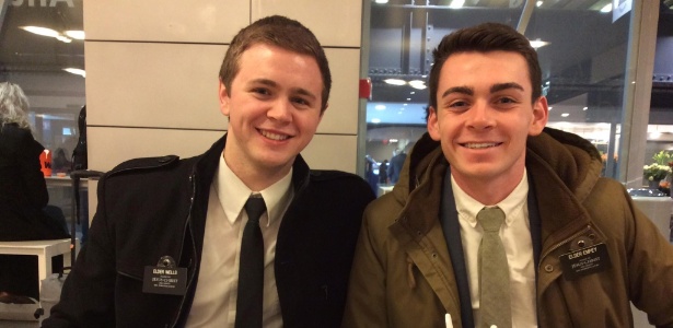 Mason Wells e Joseph Empey, americanos sobreviventes do ataque no aeroporto - Reprodução/Facebook
