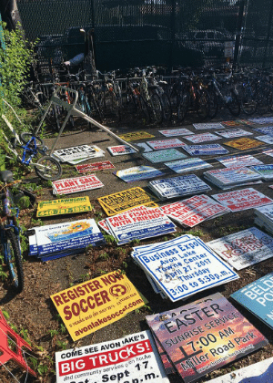 Placas furtadas encontradas na casa de um morador de Ohio, nos EUA - Polícia de Avon Lake