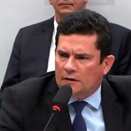 02.jul.2019 - O ministro da Justiça e Segurança Pública Sergio Moro - Reprodução/TV Câmara